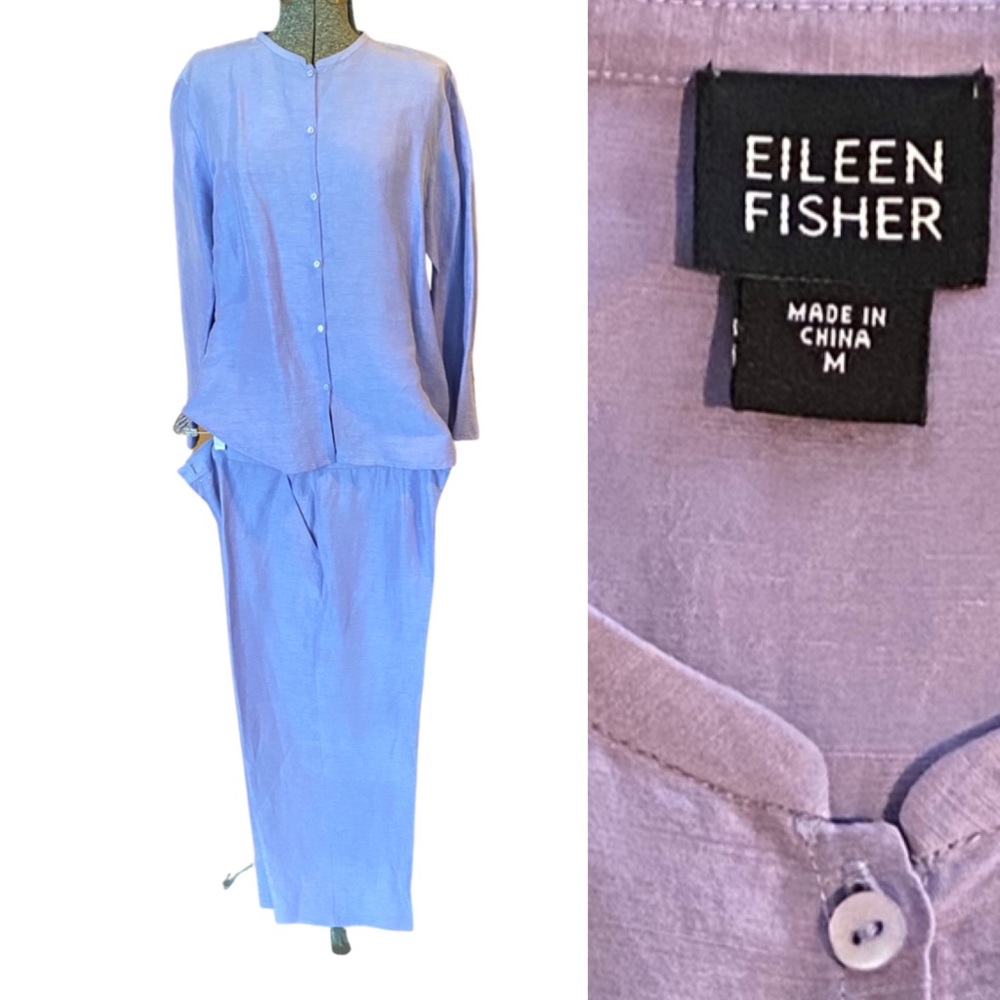 Eileen Fisher linen/silk set. EUC
